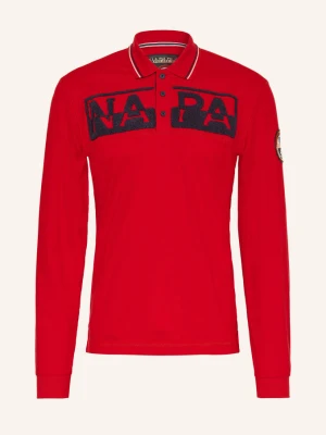Napapijri Koszulka Polo Z Jerseyu E-Archive O Luźnym Kroju rot