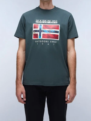 Napapijri Koszulka w kolorze zielonym rozmiar: S