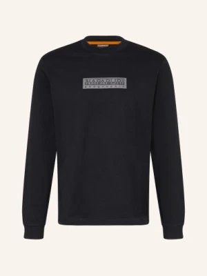 Napapijri Koszulka Z Długim Rękawem S-Box schwarz