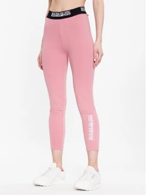 Napapijri Legginsy M-Box NP0A4GKT Różowy Slim Fit