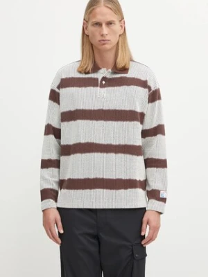 Napapijri longsleeve Napapijri x Martine Rose męskie kolor brązowy wzorzysty NP0A4FPHL641