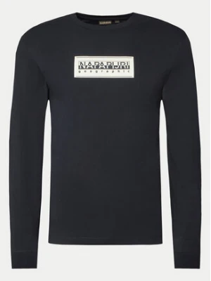 Napapijri Longsleeve S-Box Logo NP0A4I3M Czarny Regular Fit