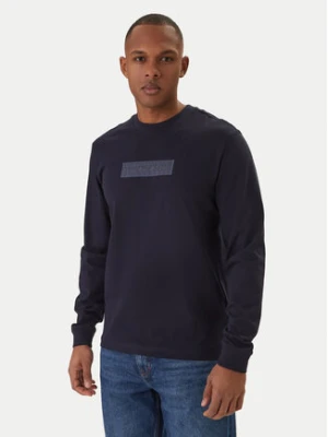 Napapijri Longsleeve S-Box Logo NP0A8BC5 Granatowy Regular Fit