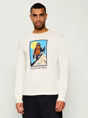 Napapijri Longsleeve -Tee LS | Relaxed fit biały