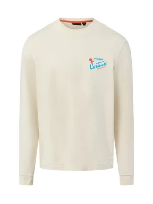 Napapijri Męska koszula z długim rękawem - Fiemme Mężczyźni Bawełna beżowy|wielokolorowy nadruk,