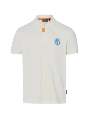 Napapijri Męska koszulka polo - E-Clanis Mężczyźni Bawełna (100%) biały,