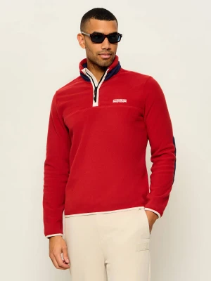 Napapijri Polarowa bluza T-Dergana Hz | Regular Fit czerwony