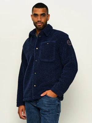 Napapijri Polarowa kurtka T-Lule | Relaxed fit granatowy
