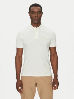 Napapijri Polo E-Amundsen NP0A4IN9 Écru Regular Fit Kremowy