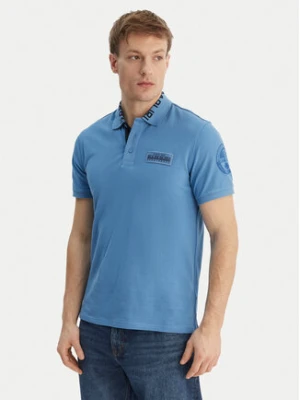 Napapijri Polo E-Amundsen NP0A4IN9 Niebieski Regular Fit