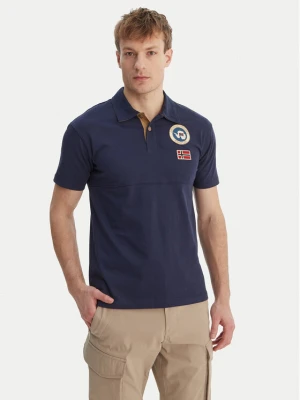 Napapijri Polo E-Reflect NP0A4H4B Granatowy Relaxed Fit