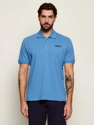 Napapijri Polo E-SMALL BOX SS | Relaxed fit niebieski
