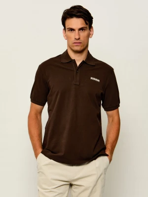 Napapijri Polo E-Small Box SS | Relaxed fit brązowy