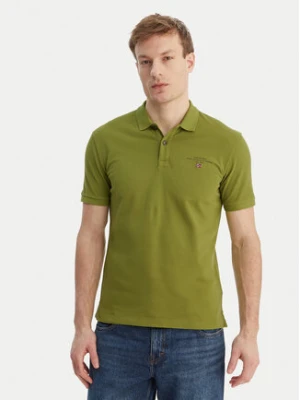Napapijri Polo Elbas NP0A4GDL Zielony Regular Fit