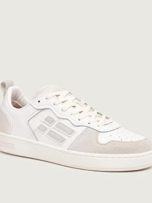 Napapijri Skórzany sneakersy F6Prime01 | zamsz biały