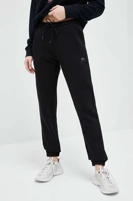 Napapijri spodnie dresowe bawełniane M-Nina kolor czarny gładkie NP0A4H860411