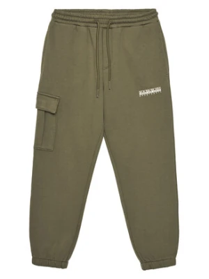 Napapijri Spodnie dresowe M-Inot NP0A891G M Khaki Regular Fit
