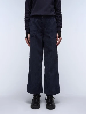 Napapijri Spodnie sztruksowe w kolorze granatowym rozmiar: XXS