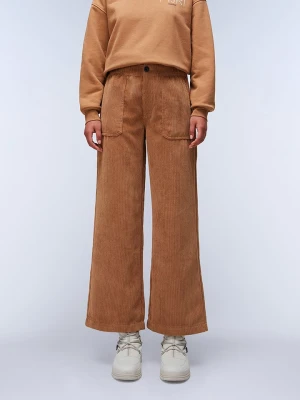 Napapijri Spodnie sztruksowe w kolorze jasnobrązowym rozmiar: XL