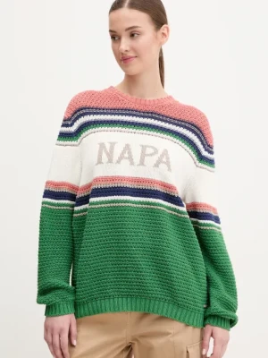 Napapijri sweter bawełniany D-Aulla damski kolor multicolor NP0A4IL681S1