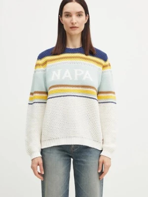 Napapijri sweter bawełniany D-Aulla damski kolor multicolor NP0A4IL688S1