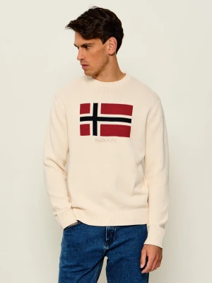 Napapijri Sweter D-Mura C | Relaxed fit kremowy