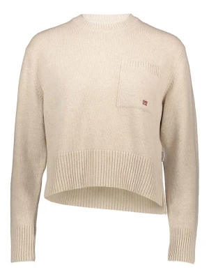 Napapijri Sweter w kolorze beżowym rozmiar: L