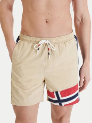 Napapijri Szorty kąpielowe V-Reflect NP0A4G6H Beżowy Regular Fit