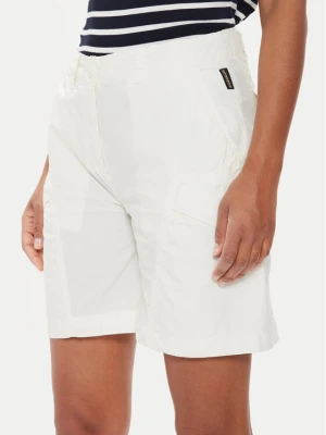 Napapijri Szorty materiałowe Narin NP0A4H8H Écru Loose Fit Kremowy
