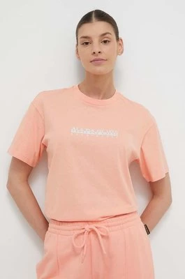 Napapijri t-shirt bawełniany S-Box damski kolor pomarańczowy NP0A4GDDP1I1