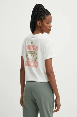 Napapijri t-shirt bawełniany S-Howard damski kolor beżowy NP0A4HOKN1A1