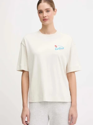 Napapijri t-shirt bawełniany S-Irto damski kolor beżowy NP0A88SON1J1