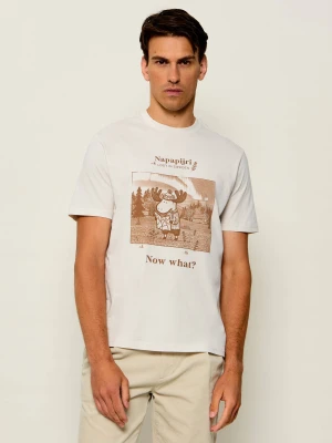 Napapijri T-shirt -Cabin | Relaxed fit biały