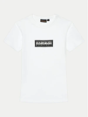 Napapijri T-Shirt Chamois NP0A4HYL M Biały Regular Fit