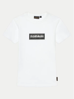 Napapijri T-Shirt Chamois NP0A4HYL S Biały Regular Fit
