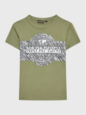 Napapijri T-Shirt K S-Pinzon NP0A4H2Z D Zielony Regular Fit