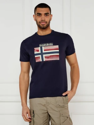 Napapijri T-shirt Lari | Relaxed fit granatowy