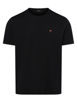 Zdjęcie produktu Napapijri T-shirt męski Mężczyźni Bawełna czarny jednolity,