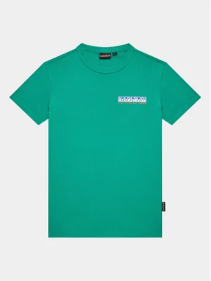 Napapijri T-Shirt NP0A4HGN S Zielony Regular Fit