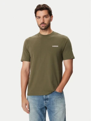 Napapijri T-Shirt NP0A88TR Khaki Regular Fit