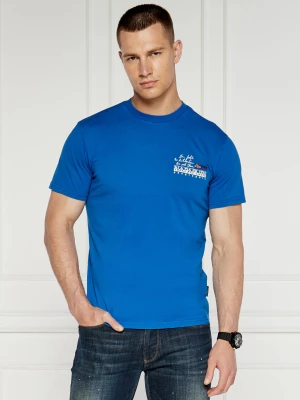 Napapijri T-shirt | Regular Fit niebieski