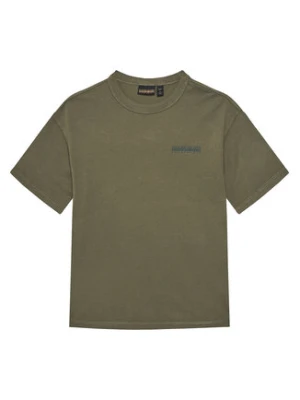 Napapijri T-Shirt S-Ahr NP0A88ZO D Zielony Regular Fit