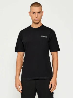 Napapijri T-shirt -BACK GRAPHIC SS | Relaxed fit czarny