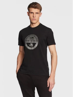 Napapijri T-Shirt S-Bollo NP0A4H9K Czarny Regular Fit