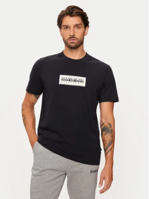 Napapijri T-Shirt S-box Logo NP0A4I3L Czarny Regular Fit