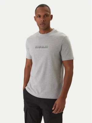 Napapijri T-Shirt S-Box Logo NP0A4IFL Szary Regular Fit