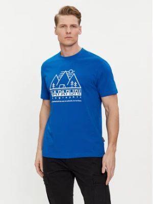 Napapijri T-Shirt S-Faber NP0A4HQE Niebieski Regular Fit