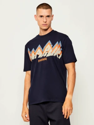 Napapijri T-shirt S-FIEMME SS | Relaxed fit granatowy