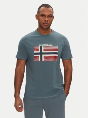 Napapijri T-Shirt S-Lari NP0A4IE5G1Y1 Niebieski Regular Fit