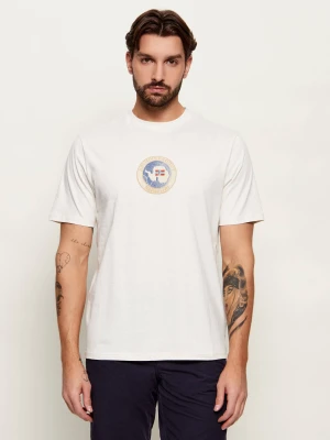Napapijri T-shirt S-PHOS SS | Relaxed fit ecru